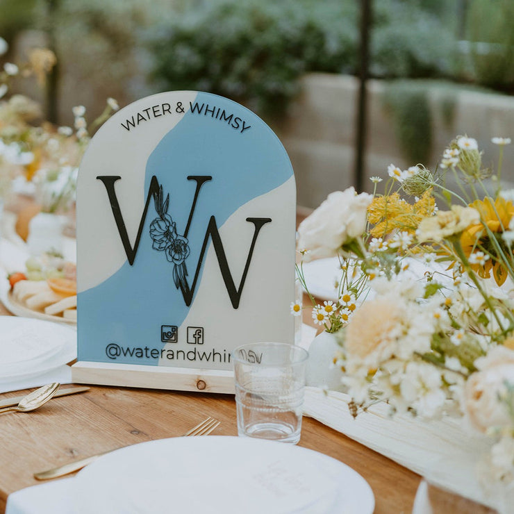 arrow town designs wedding display