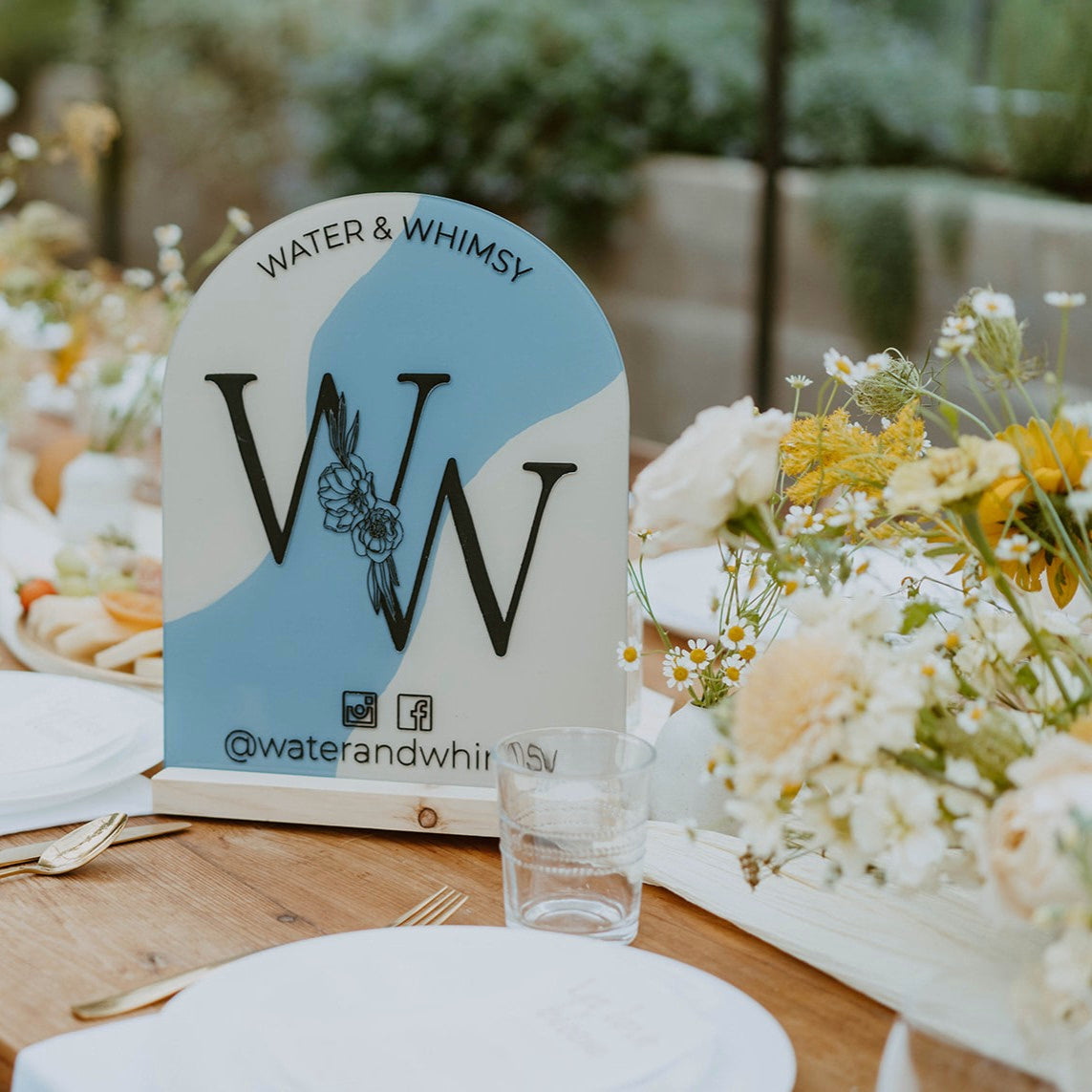 arrow town designs wedding display