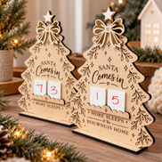 Personalized Wooden Christmas Countdown Tree