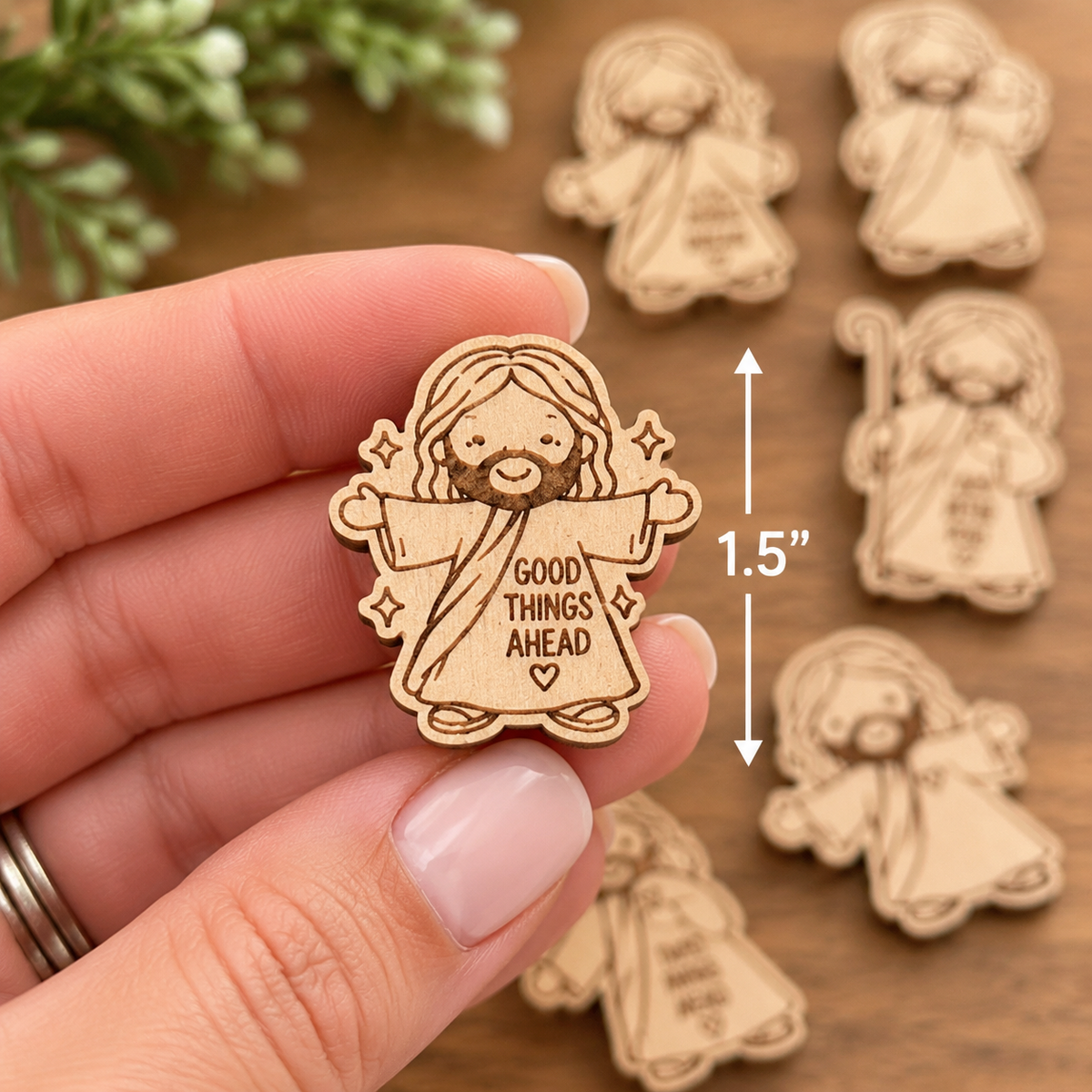 Pocket Jesus SVG Bundle | 8 Mini Jesus Laser Cut Files