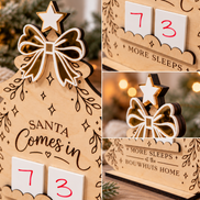 Personalized Wooden Christmas Countdown Tree
