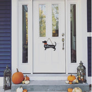 Happy Halloweenie Dachshund | Dachshund Sign | Halloween Sign | Dog Sign | Fromt Door Sign | Wiener Dog Sign | Halloweenie | Dog Mom