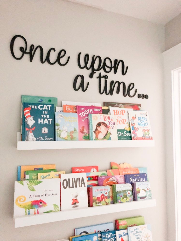 Once upon a time | Wall decal | 3D Wall Decal | Kids Bedroom Decor | Organization | Book Storage | Office Decor | Playroom Decor | Nursery
