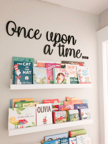 Once upon a time | Wall decal | 3D Wall Decal | Kids Bedroom Decor | Organization | Book Storage | Office Decor | Playroom Decor | Nursery
