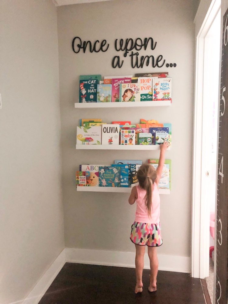 Once upon a time | Wall decal | 3D Wall Decal | Kids Bedroom Decor | Organization | Book Storage | Office Decor | Playroom Decor | Nursery