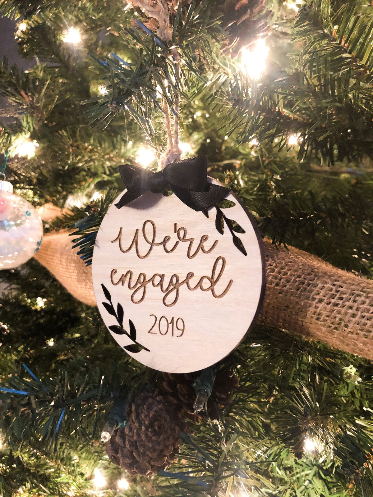 Wooden Christmas Ornament | Engraved Ornaments | Personalized Ornament | Family Ornament | Kids Ornament | Engagement Ornament | Tree