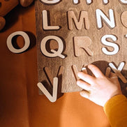 Chunky Alphabet Puzzle | Wooden Puzzle | Montessori Toys | Childrens Games | Puzzle | Learning Toys | Wood Decor | Modern Decor | Baby