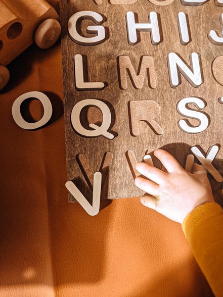 Chunky Alphabet Puzzle | Wooden Puzzle | Montessori Toys | Childrens Games | Puzzle | Learning Toys | Wood Decor | Modern Decor | Baby