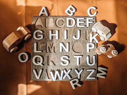 Chunky Alphabet Puzzle | Wooden Puzzle | Montessori Toys | Childrens Games | Puzzle | Learning Toys | Wood Decor | Modern Decor | Baby
