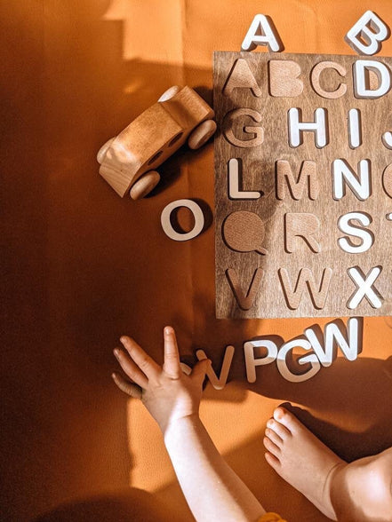 Chunky Alphabet Puzzle | Wooden Puzzle | Montessori Toys | Childrens Games | Puzzle | Learning Toys | Wood Decor | Modern Decor | Baby