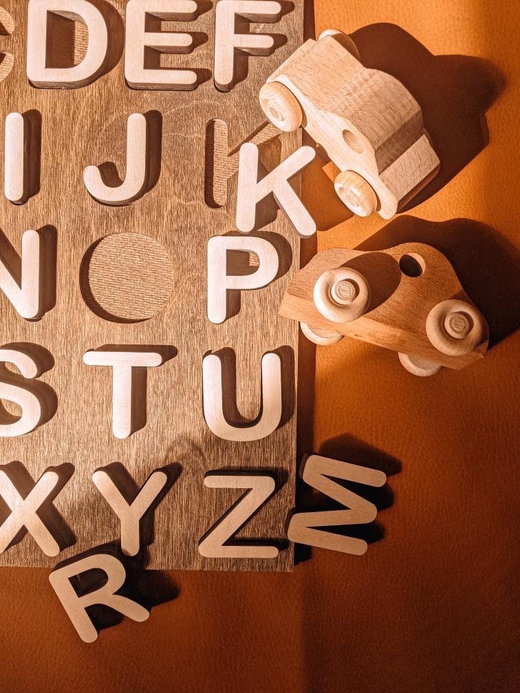 Chunky Alphabet Puzzle | Wooden Puzzle | Montessori Toys | Childrens Games | Puzzle | Learning Toys | Wood Decor | Modern Decor | Baby