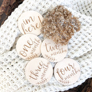 Baby Milestone Cards | Baby Shower Gift | Baby Milestone Photos | New Baby Gift | Nursery | Wooden Baby Milestone Cards | Birth Announcement