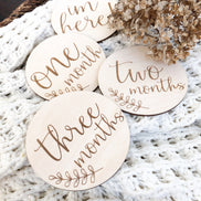 Baby Milestone Cards | Baby Shower Gift | Baby Milestone Photos | New Baby Gift | Nursery | Wooden Baby Milestone Cards | Birth Announcement