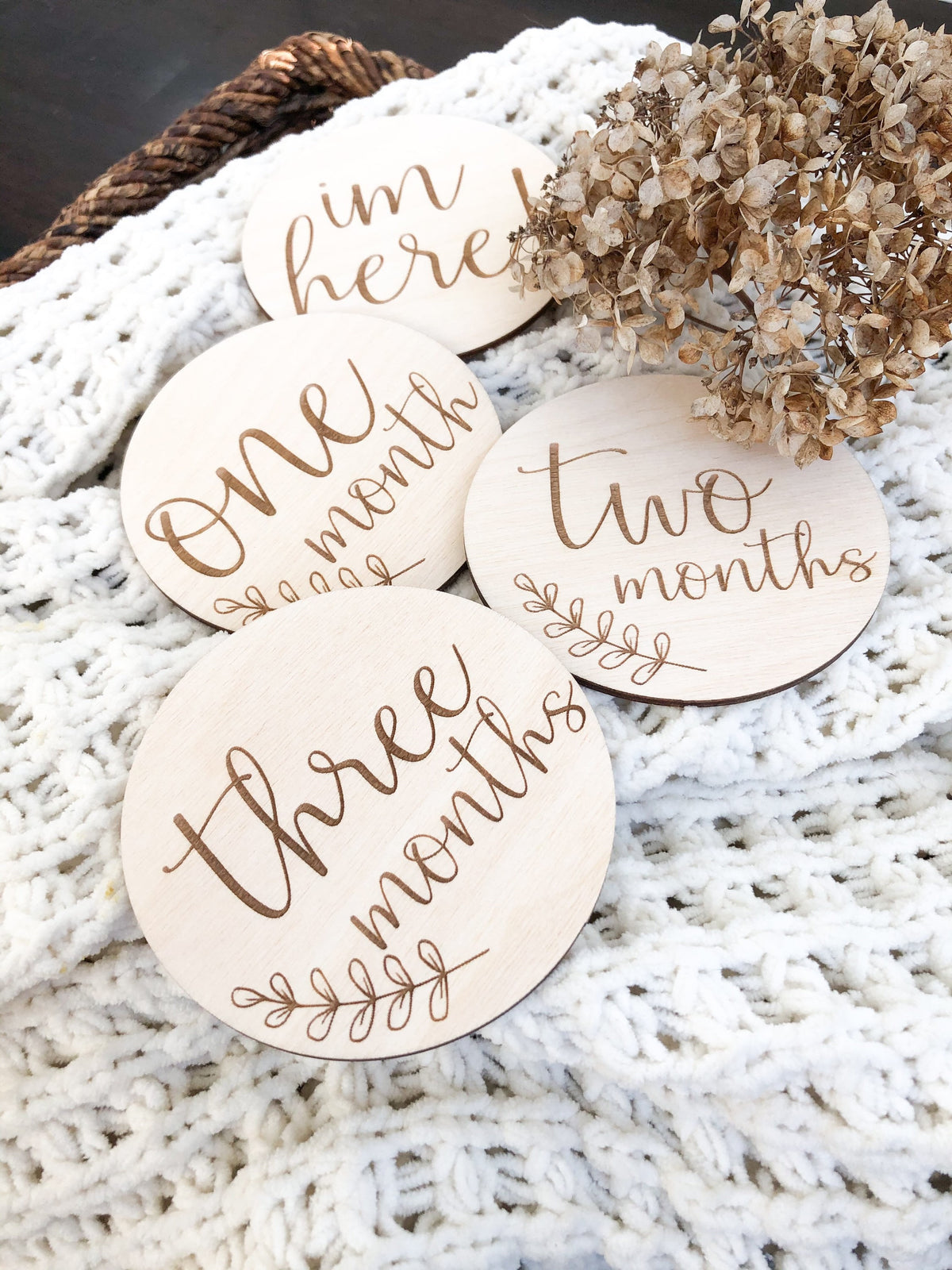 Baby Milestone Cards | Baby Shower Gift | Baby Milestone Photos | New Baby Gift | Nursery | Wooden Baby Milestone Cards | Birth Announcement