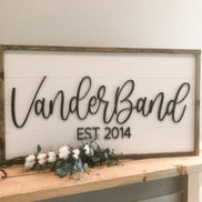 3D Family Name Sign | Shiplap Sign | Wedding Gift | Modern Decor | Black and White Sign | Housewarming Gift | wedding guestbook | Farmhouse