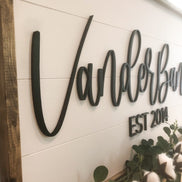 3D Family Name Sign | Shiplap Sign | Wedding Gift | Modern Decor | Black and White Sign | Housewarming Gift | wedding guestbook | Farmhouse