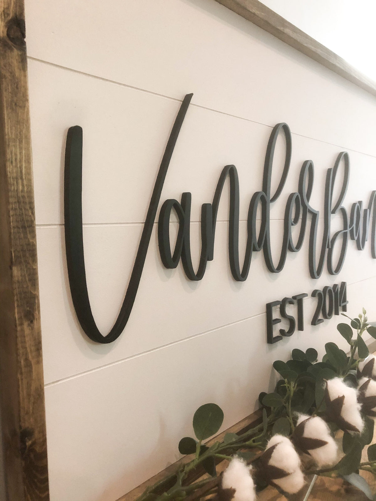 3D Family Name Sign | Shiplap Sign | Wedding Gift | Modern Decor | Black and White Sign | Housewarming Gift | wedding guestbook | Farmhouse