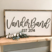3D Family Name Sign | Shiplap Sign | Wedding Gift | Modern Decor | Black and White Sign | Housewarming Gift | wedding guestbook | Farmhouse
