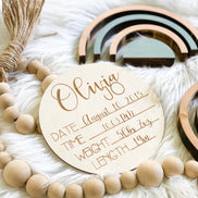 Newborn Announcement | Baby Stats | Newborn Photography | Newborn Photo Prop | Birth Announcement | Baby Milestone Cards | Baby Name Plaque