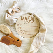 Newborn Announcement | Baby Stats | Newborn Photography | Newborn Photo Prop | Birth Announcement | Baby Milestone Cards | Baby Name Plaque