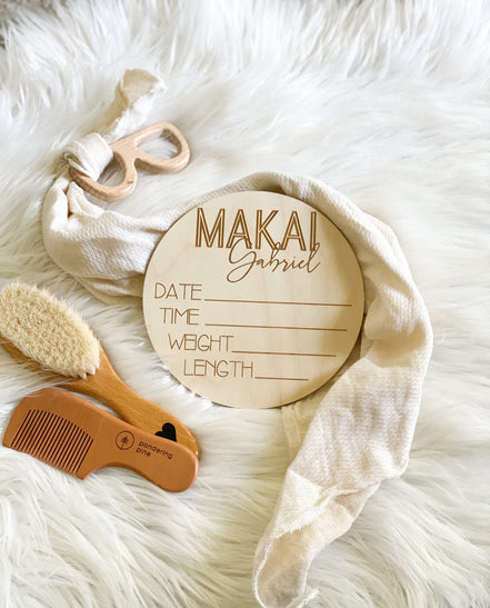 Newborn Announcement | Baby Stats | Newborn Photography | Newborn Photo Prop | Birth Announcement | Baby Milestone Cards | Baby Name Plaque