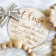 Newborn Announcement | Baby Stats | Newborn Photography | Newborn Photo Prop | Birth Announcement | Baby Milestone Cards | Baby Name Plaque