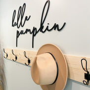 Hello Pumpkin Decal | 3D Wood Sign | Wood Sign | Fall Sign | Pumpkin Sign | Fall Decor | 3D Wall Words | Entryway Decor | Seasonal Decor |