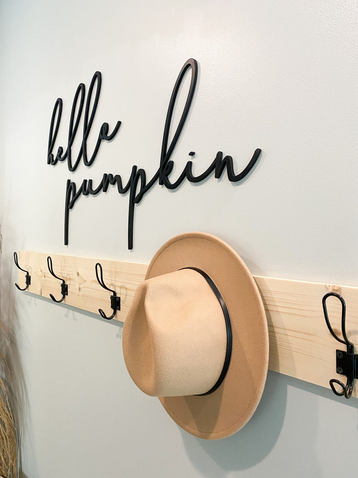 Hello Pumpkin Decal | 3D Wood Sign | Wood Sign | Fall Sign | Pumpkin Sign | Fall Decor | 3D Wall Words | Entryway Decor | Seasonal Decor |
