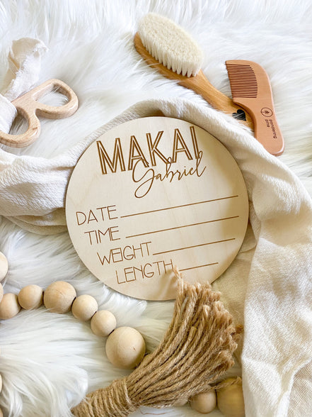 Newborn Announcement | Baby Stats | Newborn Photography | Newborn Photo Prop | Birth Announcement | Baby Milestone Cards | Baby Name Plaque