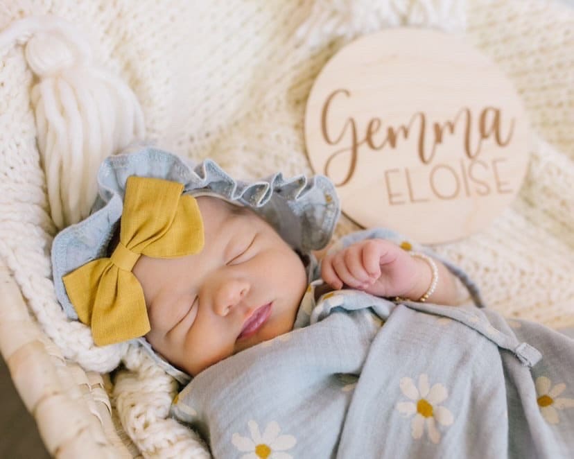 6Newborn Name Announcement | Baby Name Announcement | Wooden Name Disc | Milestone Disc | Pregnancy Announcement | Name Announcement Plaque