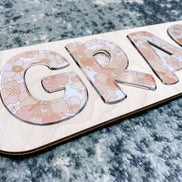 Acrylic Name Puzzle | Name Puzzle | Montessori Toys | Kids Decor | Boho Decor | Kids Gifts | Birthday Gifts | Toys | Stocking Stuffer | Wood