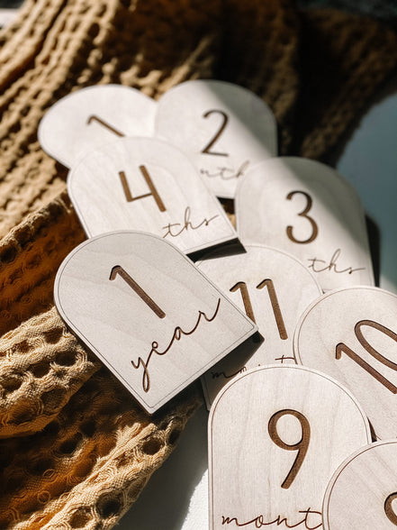 Modern Milestone Cards | Modern Design | Modern Monthly Milestones | Milestone Photos | Newborn Photos | Baby Photo Props | Modern Nursery