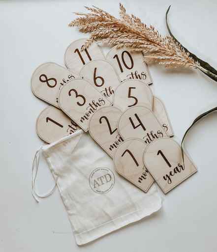 Modern Milestone Cards | Modern Design | Modern Monthly Milestones | Milestone Photos | Newborn Photos | Baby Photo Props | Modern Nursery