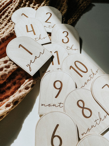Modern Milestone Cards | Modern Design | Modern Monthly Milestones | Milestone Photos | Newborn Photos | Baby Photo Props | Modern Nursery