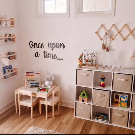 Once upon a time | Wall decal | 3D Wall Decal | Kids Bedroom Decor | Organization | Book Storage | Office Decor | Playroom Decor | Nursery