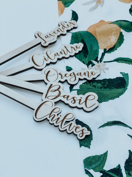 Herb Garden Markers | Garden Stakes | Plant Markers | Gardening | Indoor Garden | Herb Garden | Garden Accessories | Plants