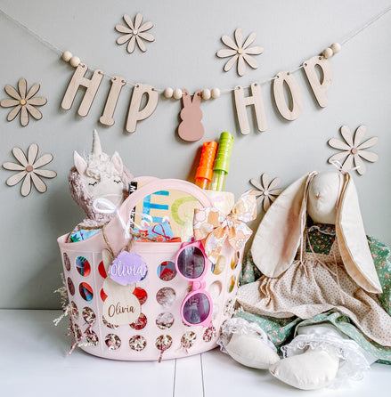 Hip Hop Garland | Easter Garland | Bunny Garland | Wood Garland | Wooden Garland | Garland | Spring Garland | Spring Decor | Easter Decor