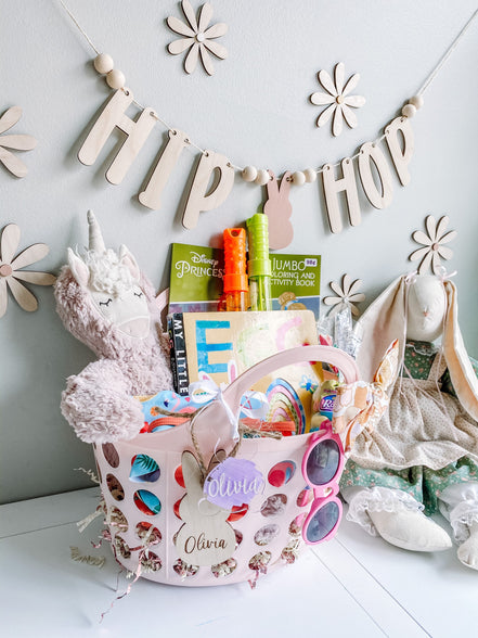 Hip Hop Garland | Easter Garland | Bunny Garland | Wood Garland | Wooden Garland | Garland | Spring Garland | Spring Decor | Easter Decor