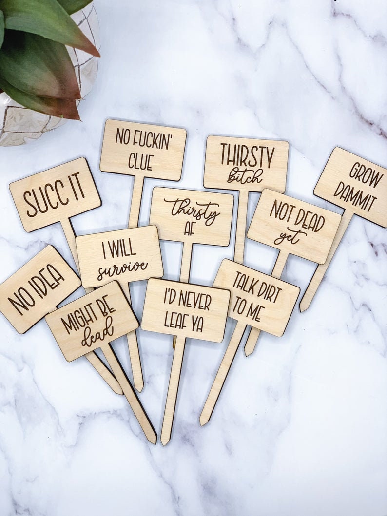 Herb Markers | Funny Herb Garden | Plant Markers | Mothers Day | Garden Decor | Herb Stake | Plant Stakes | Plants | Garden Humor | Plants