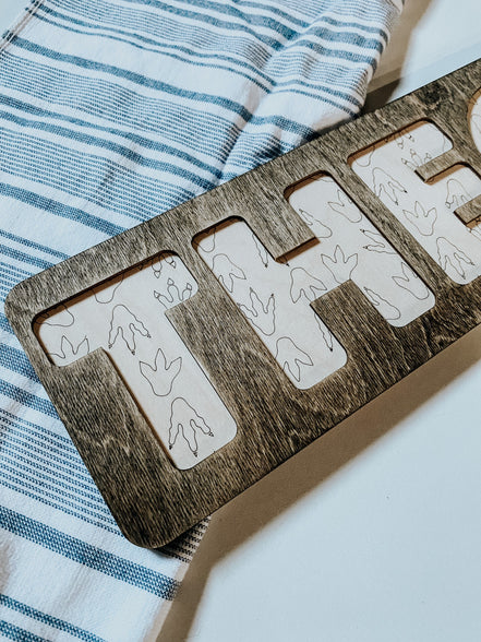 Dinosaur Name Puzzle | Name Puzzle | Wooden Puzzle | Montessori | Wooden Toys | Name Sign | Boys Decor | Decor | Puzzle |