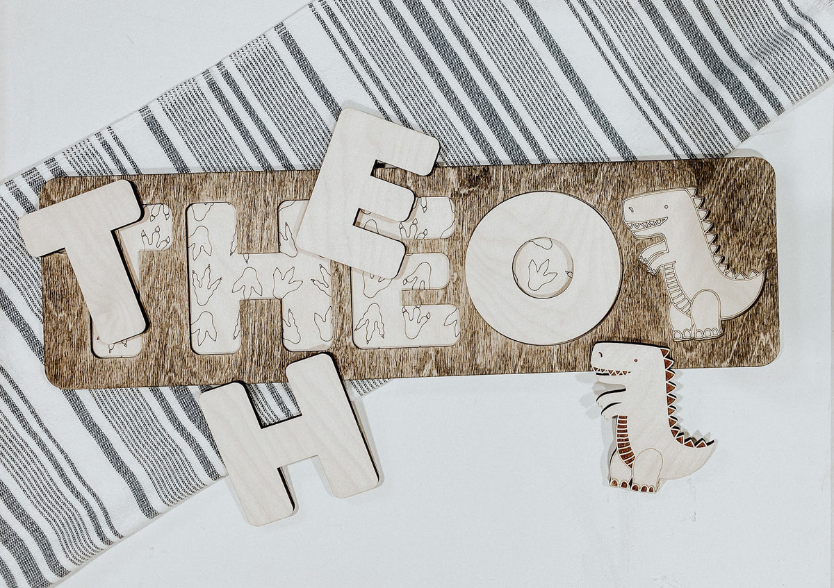 Dinosaur Name Puzzle | Name Puzzle | Wooden Puzzle | Montessori | Wooden Toys | Name Sign | Boys Decor | Decor | Puzzle |