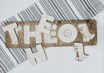 Dinosaur Name Puzzle | Name Puzzle | Wooden Puzzle | Montessori | Wooden Toys | Name Sign | Boys Decor | Decor | Puzzle |