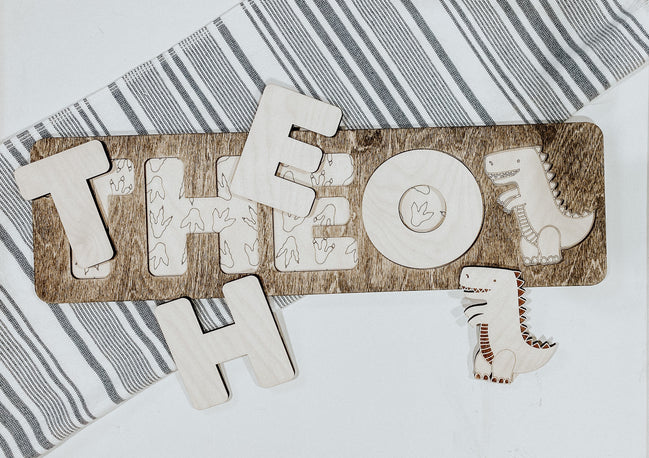 Dinosaur Name Puzzle | Name Puzzle | Wooden Puzzle | Montessori | Wooden Toys | Name Sign | Boys Decor | Decor | Puzzle |