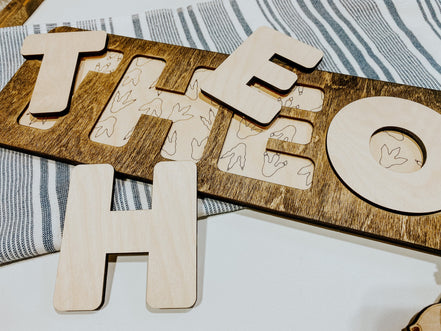 Dinosaur Name Puzzle | Name Puzzle | Wooden Puzzle | Montessori | Wooden Toys | Name Sign | Boys Decor | Decor | Puzzle |