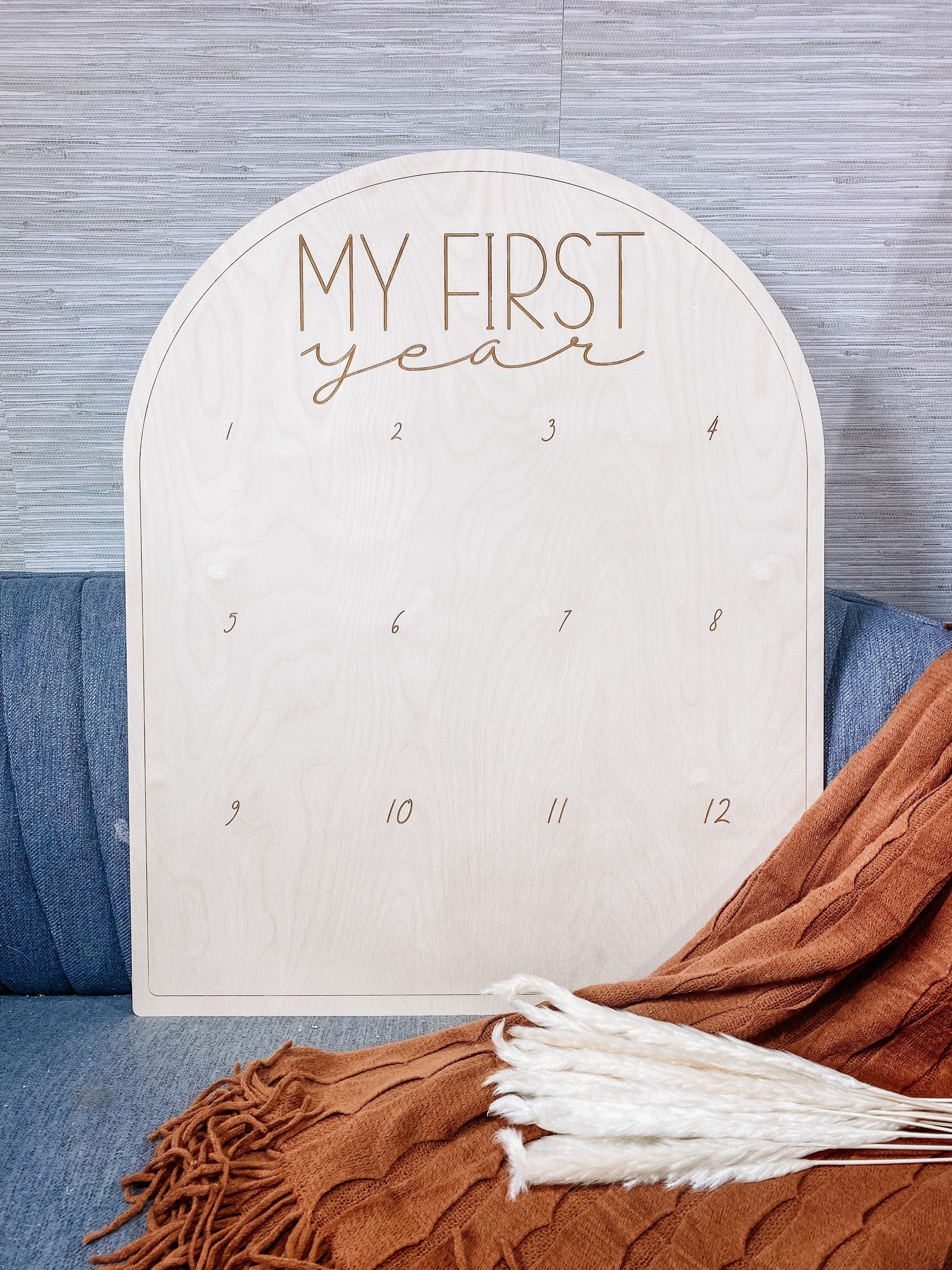 First Birthday Decor | First Birthday Photo Display | Baby Monthly Photos | Photo Prop | Birthday Decor | First Birthday | Boho Birthday |