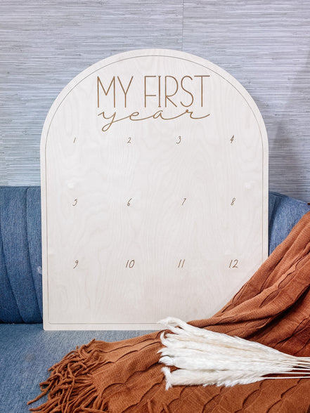 First Birthday Decor | First Birthday Photo Display | Baby Monthly Photos | Photo Prop | Birthday Decor | First Birthday | Boho Birthday |