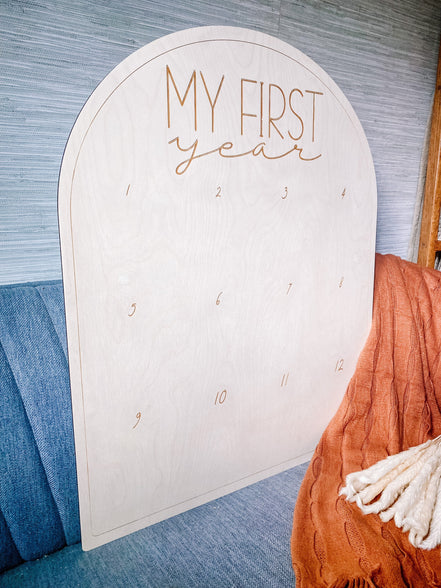 First Birthday Decor | First Birthday Photo Display | Baby Monthly Photos | Photo Prop | Birthday Decor | First Birthday | Boho Birthday |