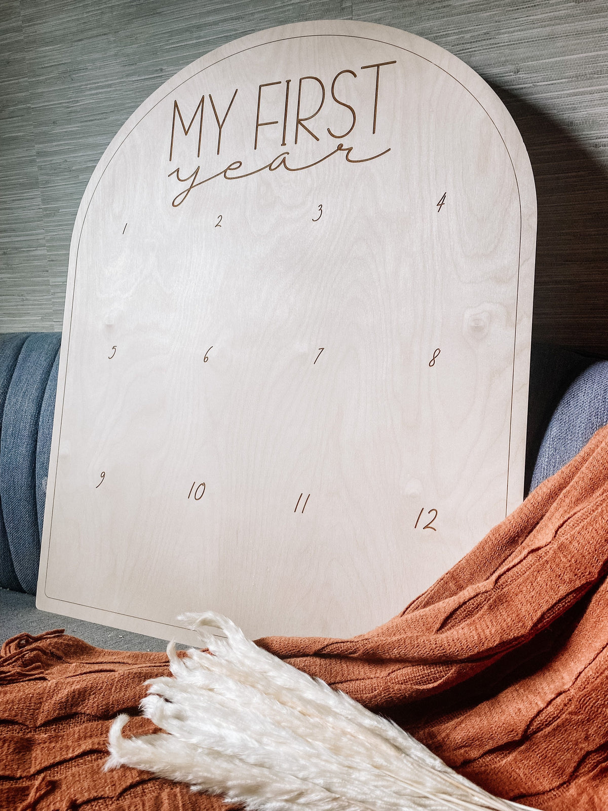 First Birthday Decor | First Birthday Photo Display | Baby Monthly Photos | Photo Prop | Birthday Decor | First Birthday | Boho Birthday |