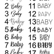 Modern Milestone Cards | Modern Design | Modern Monthly Milestones | Milestone Photos | Newborn Photos | Baby Photo Props | Modern Nursery