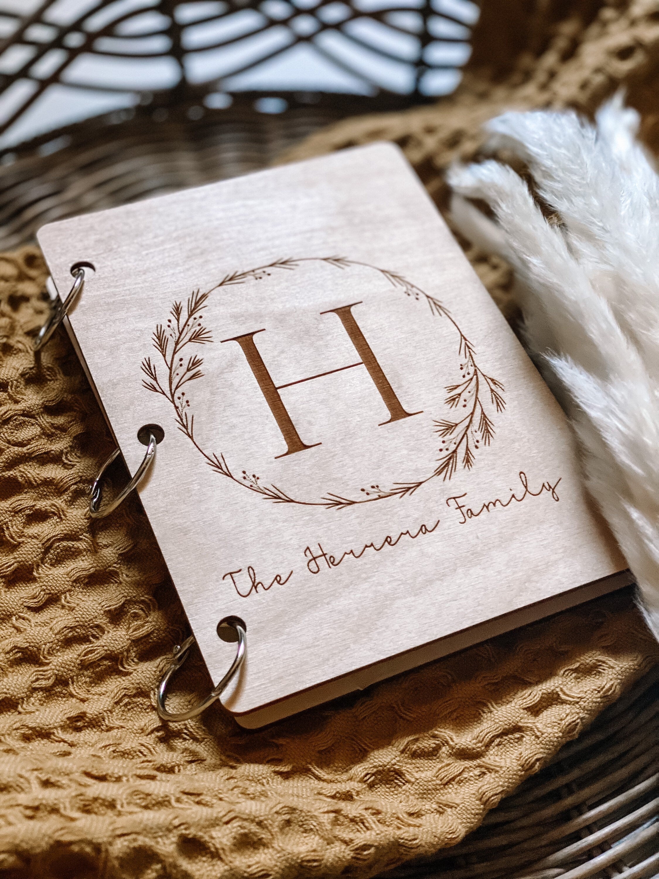 Wooden Book | Wooden Photo album | Custom Photo Album | Christmas Card Holder | Christmas Greeting Card | Greeting Card Book | Keep Sake
